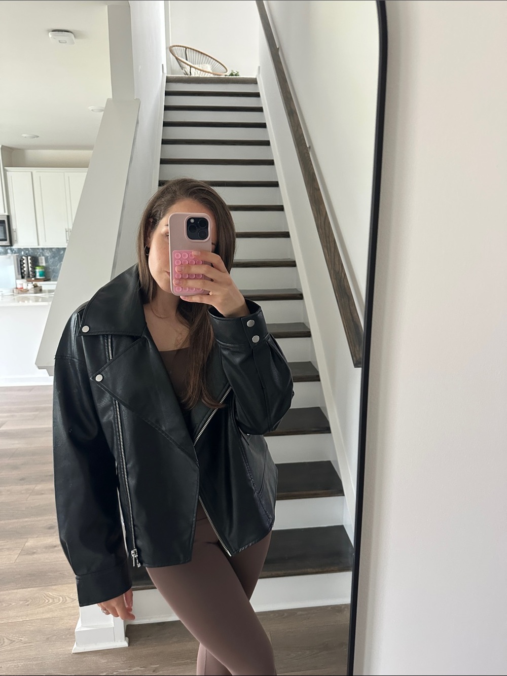 NWOT a.n.a Faux Leather Moto Biker Jacket — Asymmetrical Zip